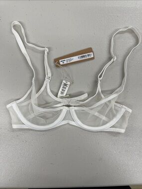 Skims Ultra Fine Mesh Underwire Scoop Bra 32A   NWT